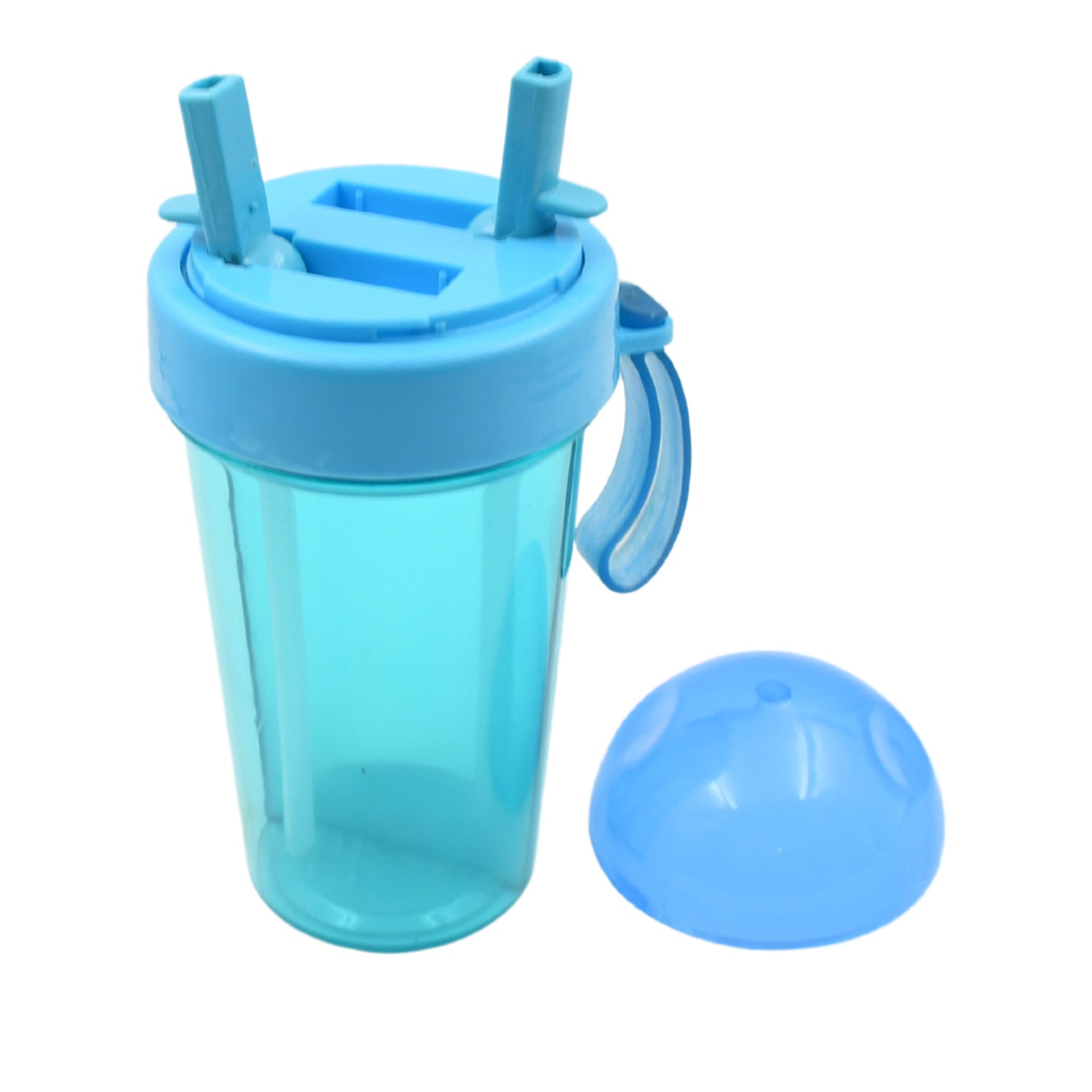2 Drinks in 1 Cup Water Bottle, Stable Sturdy Dual Use Bottle 2 Straws for Shopping Travel for Outdoor Activities (1 Pc) 2 Drinks in 1 Cup Water Bottle, Stable Sturdy Dual Use Bottle 2 Straws for Shopping Travel for Outdoor Activities (1 Pc)